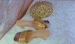 Load image into Gallery viewer, Fabbz Gold Loving Shoes and Bag