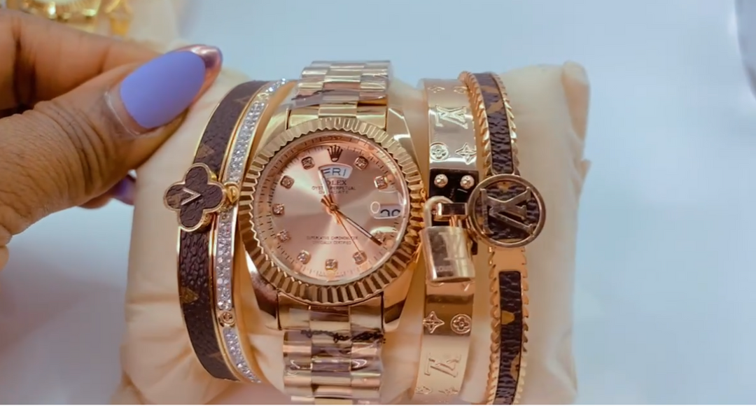 Designer watch and bracelet set hot sale