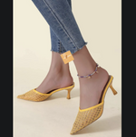 Load image into Gallery viewer, Fabbz Mesh Panel Point Toe Mules