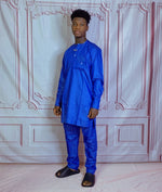 Load image into Gallery viewer, Fabbz Men Bluette African dashiki suit