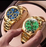 Load image into Gallery viewer, Fabbz Women Watch Green Gold ROL