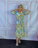 Load image into Gallery viewer, Fabbz Beautiful Akara print robe