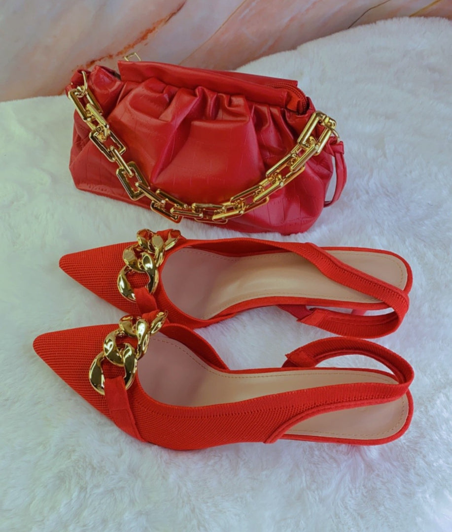 Fabbz Vibrant Red Shoe and Bag
