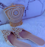 Load image into Gallery viewer, Fabbz Her Excellency Pearls Shoes &amp; bag